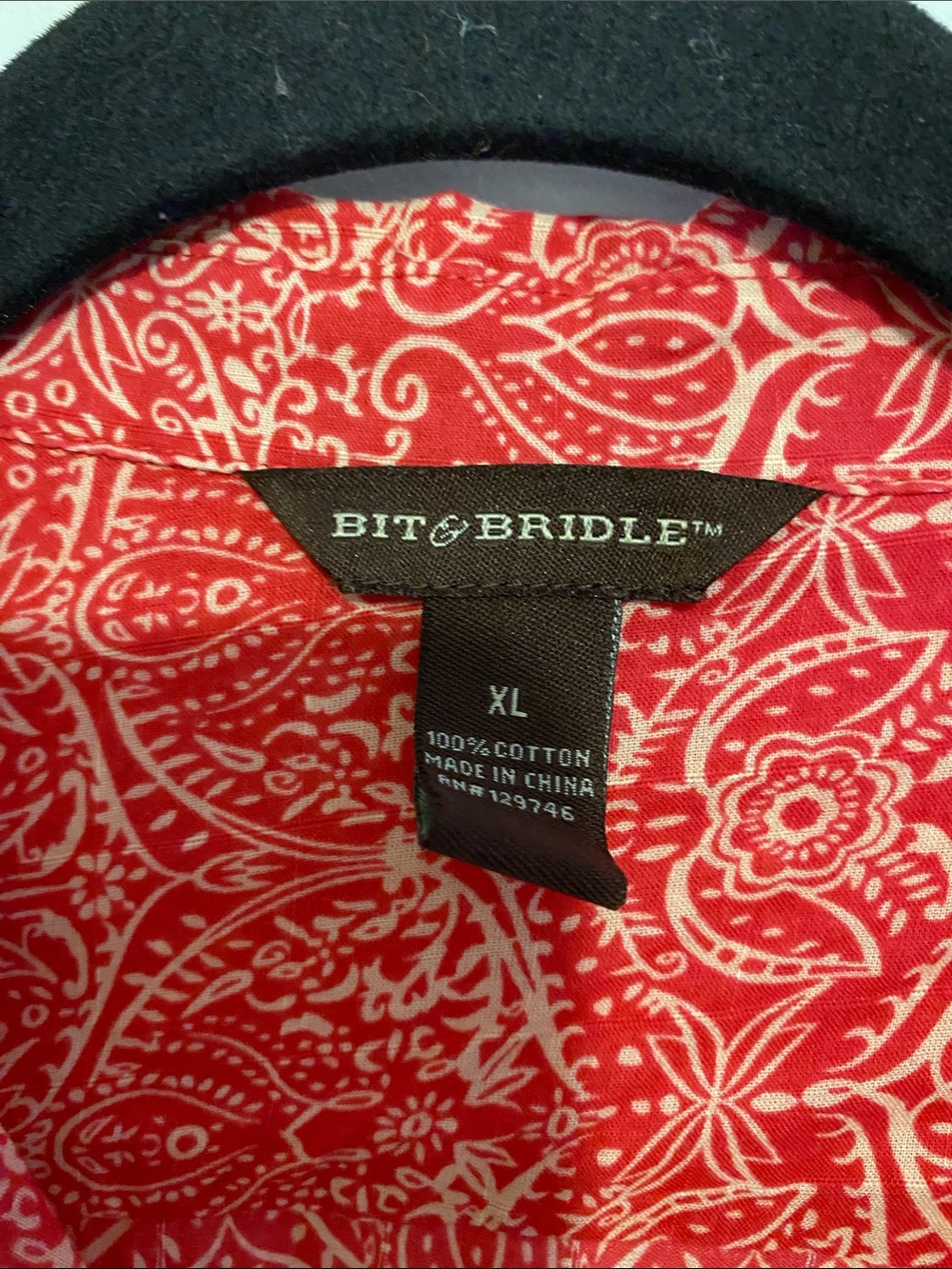 Bit & Bridle Red Printed Button-Down Shirt - Picture 2 of 7